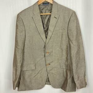 Tommy Hilfiger Linen Blend Sport Coat Mens Size M Blazer Jacket Light Brown‎